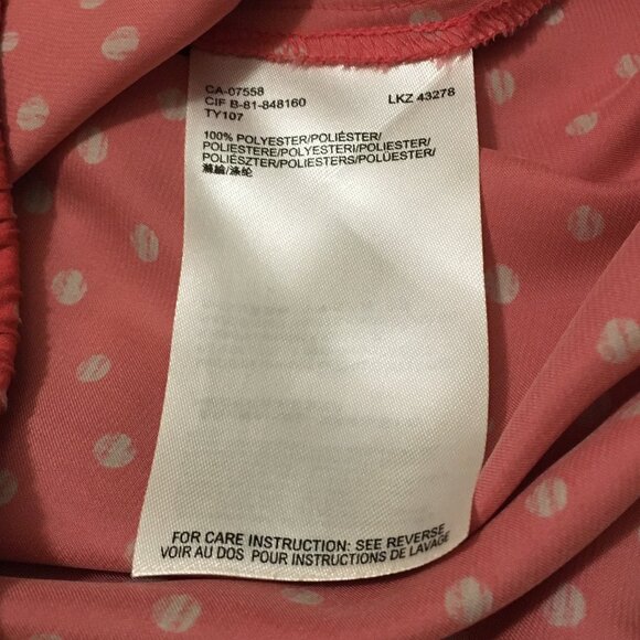 Coral Pink & Pearl Polka Dot Bow Tie Bubble Hem Tank - Picture 11 of 16